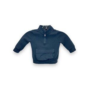 Old Navy Infant Quarter-Zip Pullover Sweatshirt 12-18M Dynamic Fleece Blue